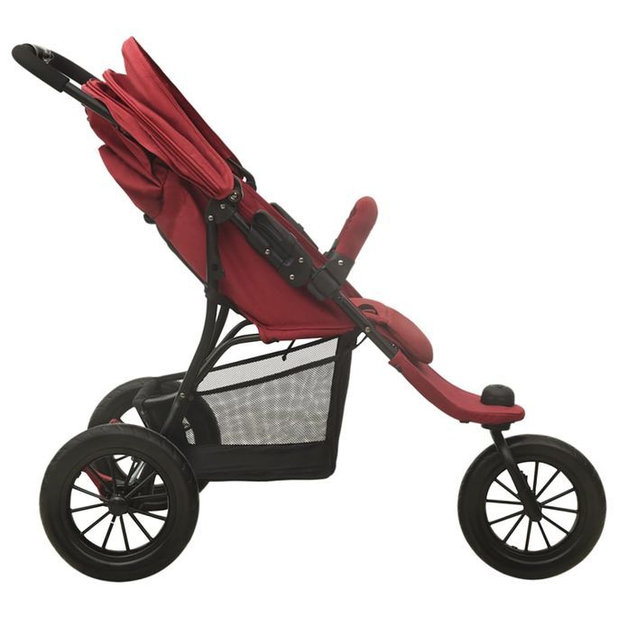 Poussette pour bébé Rouge Acier - Photo n°6