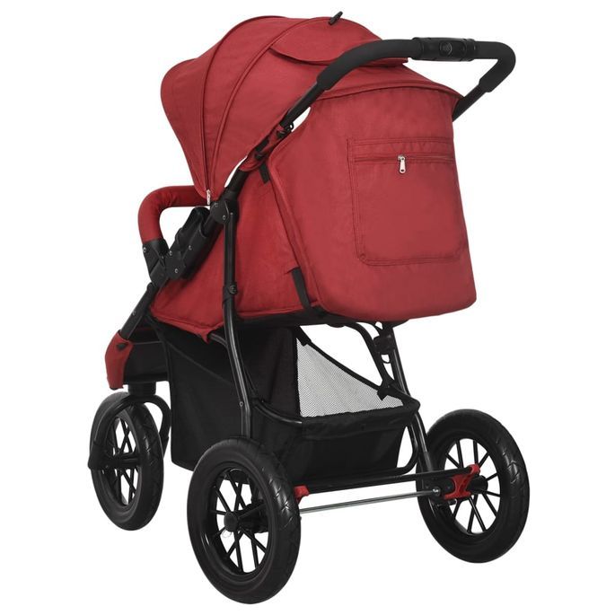 Poussette pour bébé Rouge Acier - Photo n°8