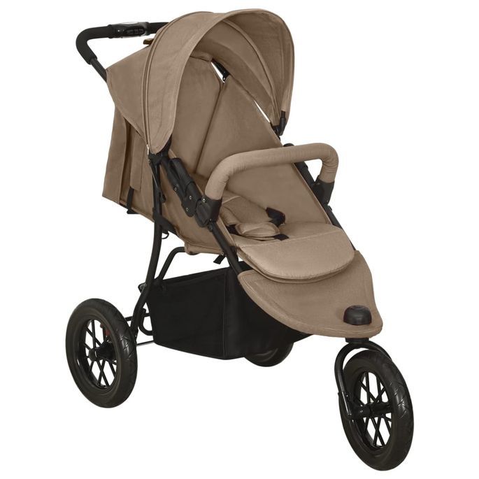 Poussette pour bébé Taupe Acier - Photo n°1
