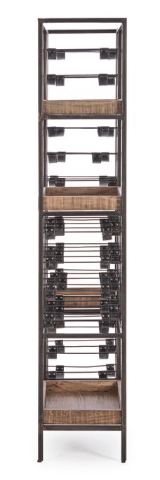 Range bouteille avec étagères acacia marron Emete L 86 cm - Photo n°6