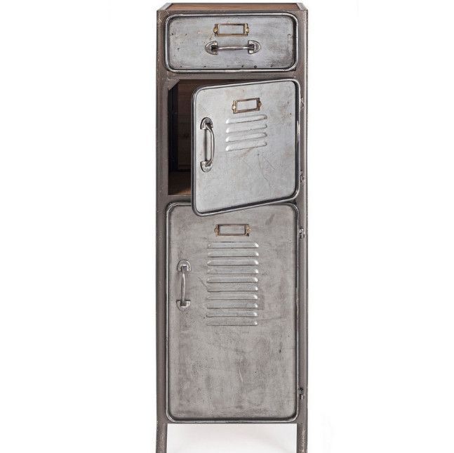 Rangement 3 casiers vintage acier argenté Zaka 35 cm - Photo n°4