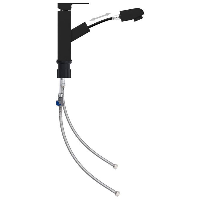 Robinet de lavabo rétractable Finition grise 157x172 mm - Photo n°4