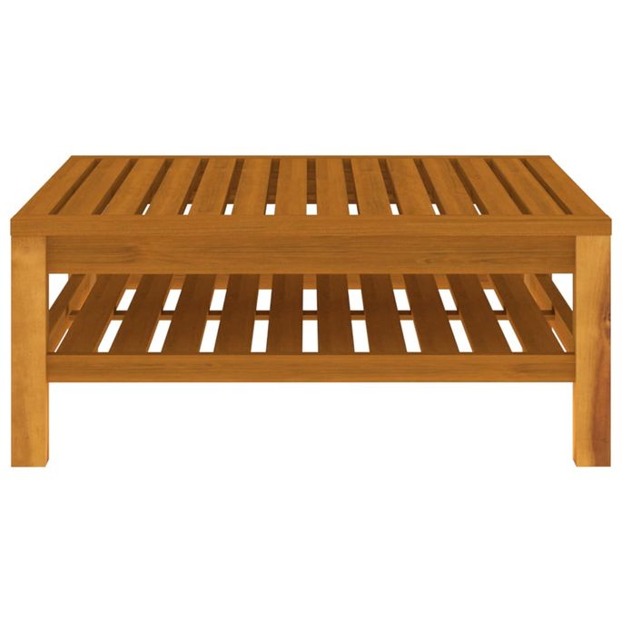 Salon de jardin 5 pcs avec coussins Crème Bois d'acacia solide