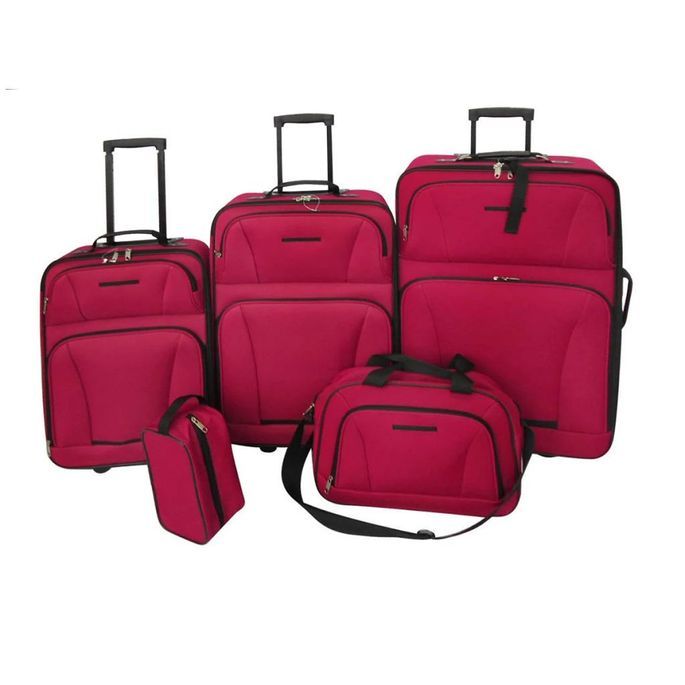 Set de valises rouges 5 pièces - Photo n°1