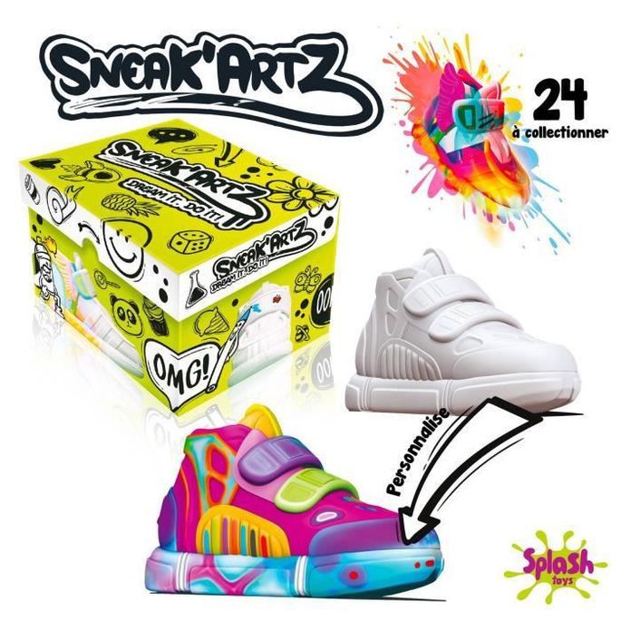 Sneak'Artz Shoebox - 1 Basket a customiser + accessoires - modele aléatoire - Photo n°1