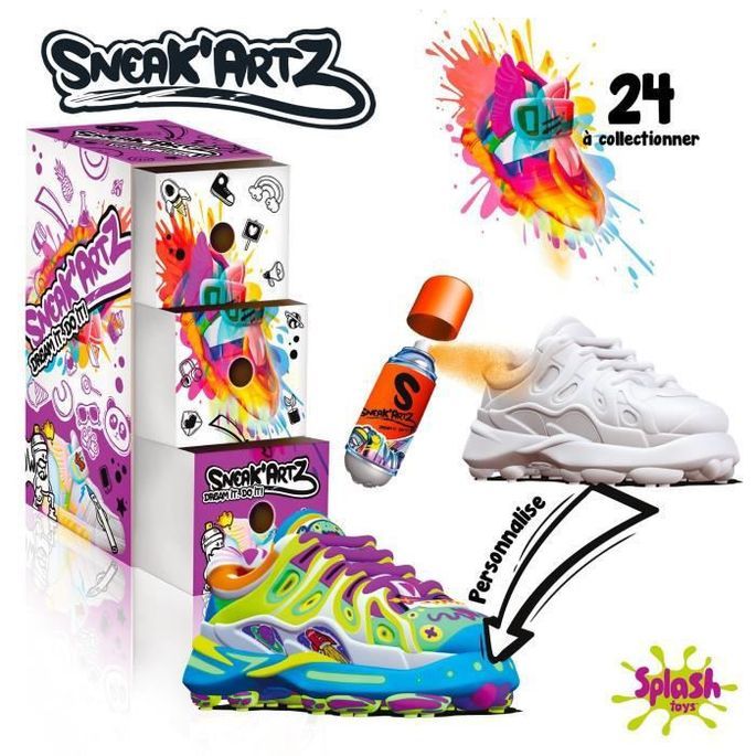 Sneak'Artz Shoebox - 2 Baskets a customiser + accessoires - modele aléatoire - Photo n°1
