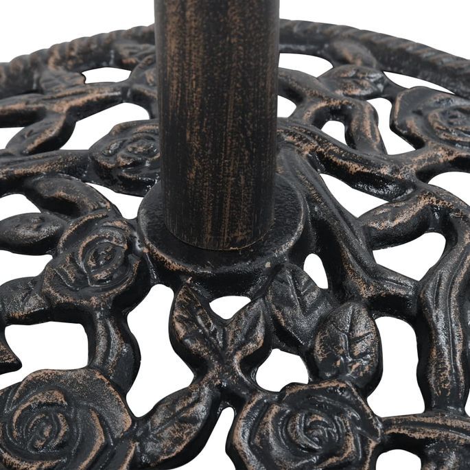 Socle de parasol Bronze 12 kg 48 cm Fonte - Photo n°4