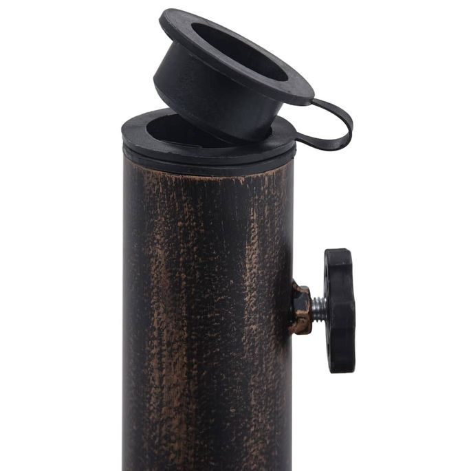 Socle de parasol Bronze 12 kg 48 cm Fonte - Photo n°6