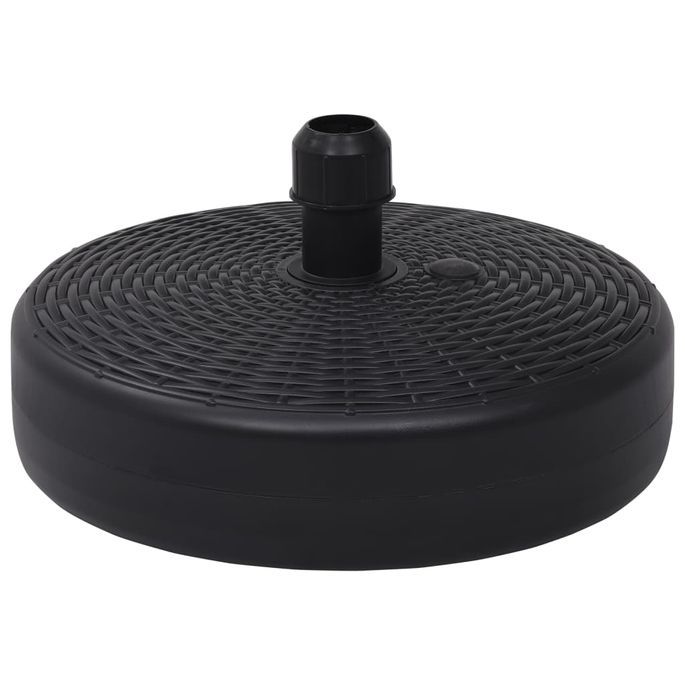Socle de parasol Rempli de sable/d'eau 24 L Noir - Photo n°1