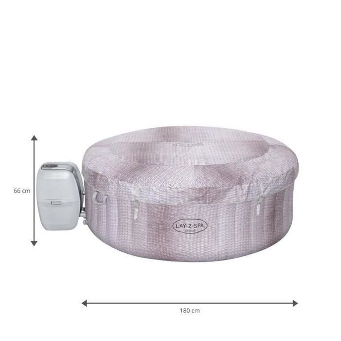 Spa gonflable BESTWAY Lay-Z-Spa Cancún - Pour 2 a 4 personnes - Rond - 180 x 66 cm - Photo n°2