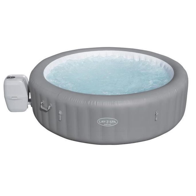 Spa gonflable BESTWAY Lay-Z-Spa Grenada - 6 a 8 personnes - Rond - 190 Airjet - Couverture isolante - 236 x 71 cm - Photo n°1
