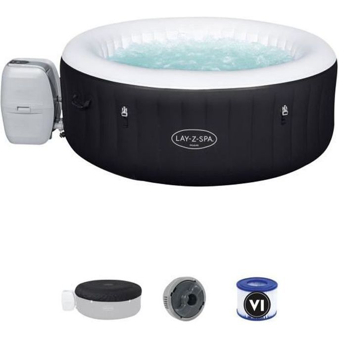 Spa gonflable BESTWAY Lay-Z-Spa Miami - 2 a 4 personnes - Rond - 180 x 66 cm - Photo n°1