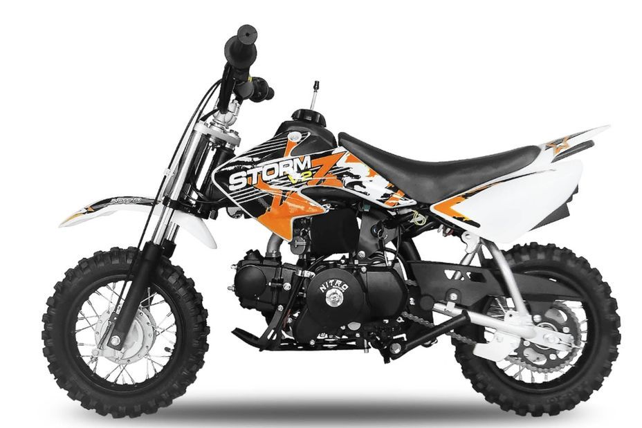 Storm V2 90cc automatique orange 10/10 pouces Dirt Bike - Photo n°1
