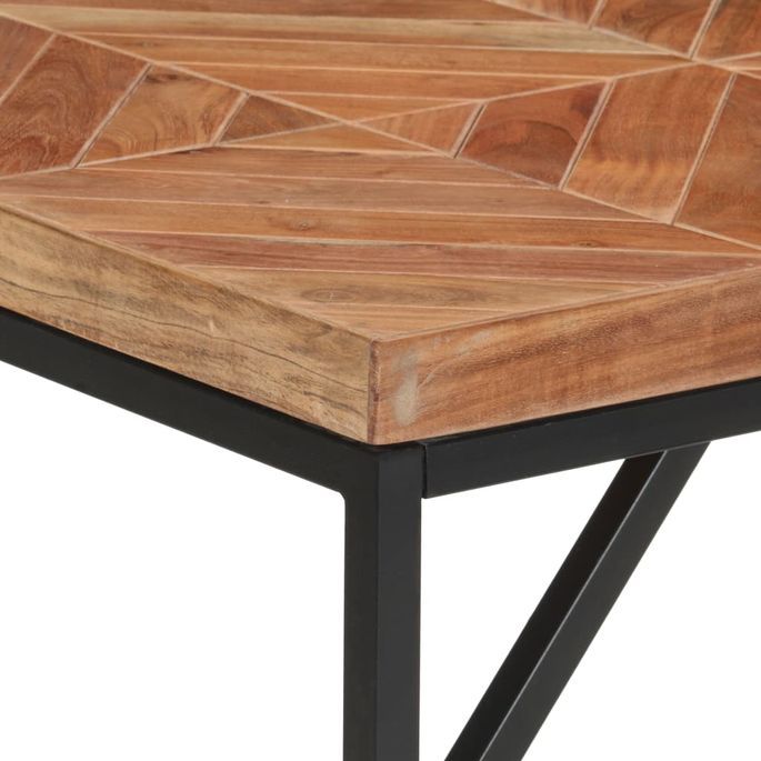 Table à dîner 140x70x76 cm Bois massif d'acacia et de manguier 2 - Photo n°5