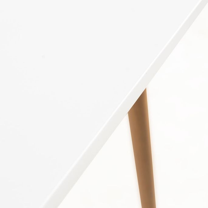 Table à manger bois naturel et blanc Luzia 120 cm - Photo n°4