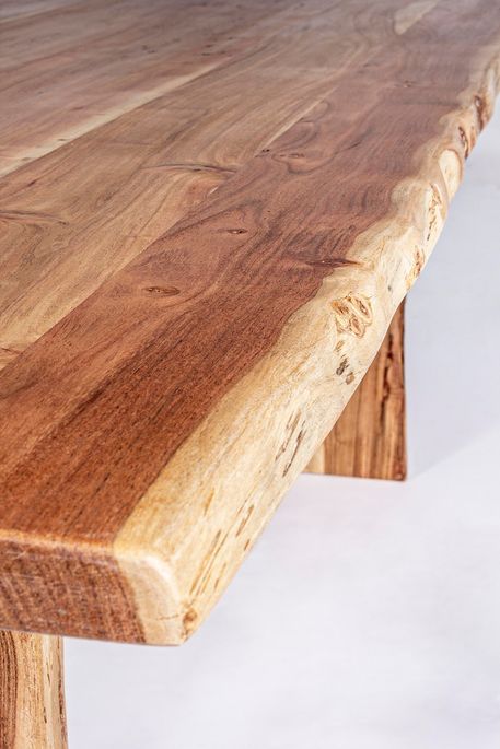 Table à manger en bois d'acacia bois clair Adria 200 cm - Photo n°5