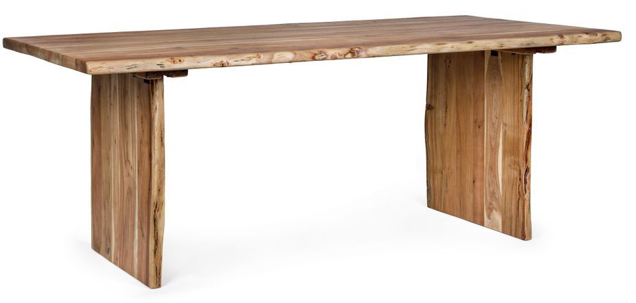 Table à manger en bois d'acacia bois clair Adria 200 cm - Photo n°1