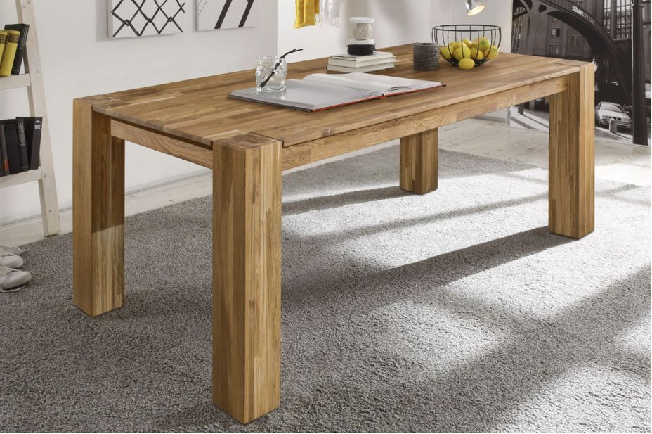 Table à manger en bois de chêne massif Proventa 180 cm - Photo n°4