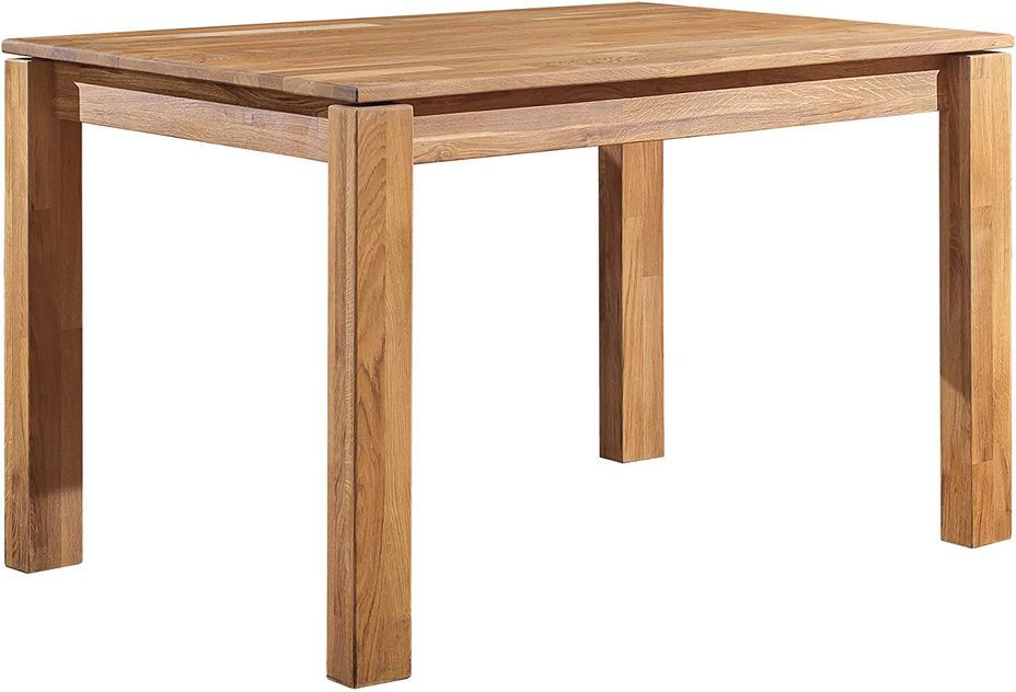 Table à manger en bois de chêne massif Ritza 140 cm - Photo n°1