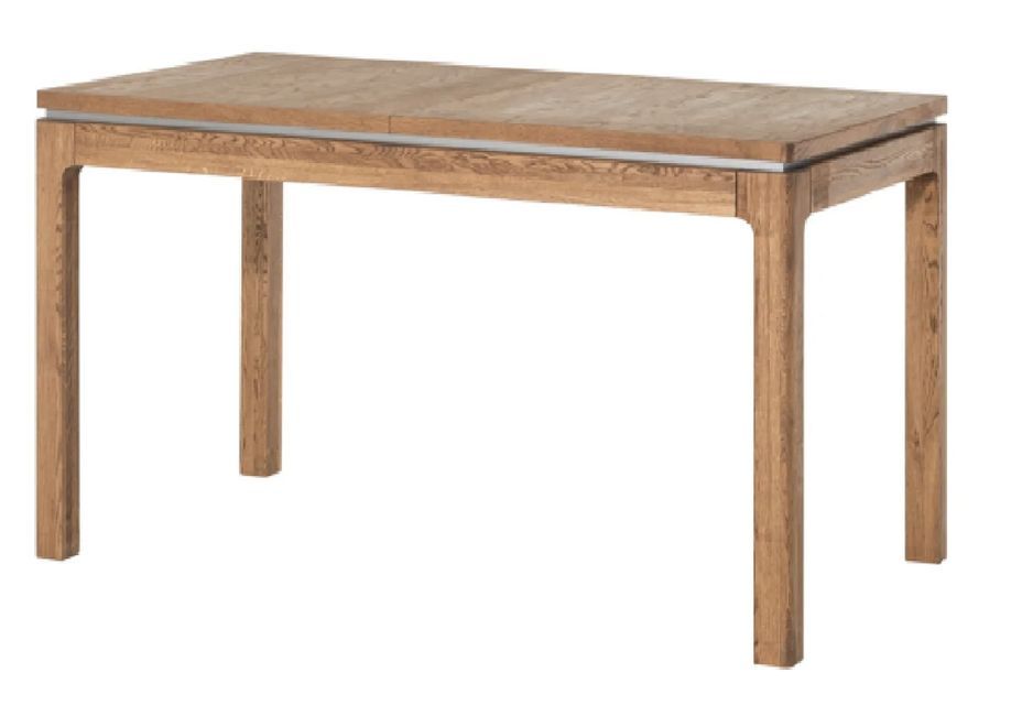Table à manger extensible 160 à 250 cm en bois de chêne rustique Manky - Photo n°1