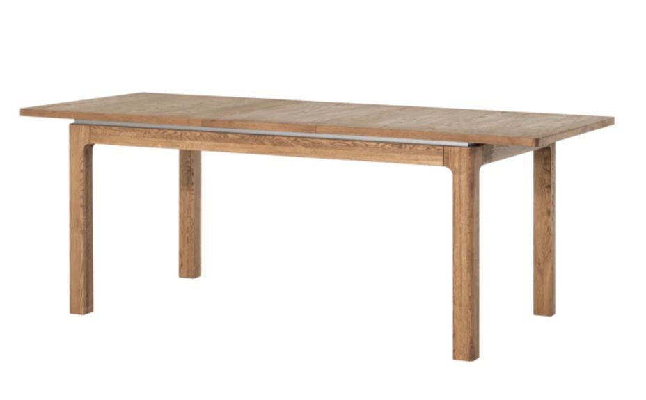 Table à manger extensible 160 à 250 cm en bois de chêne rustique Manky - Photo n°4