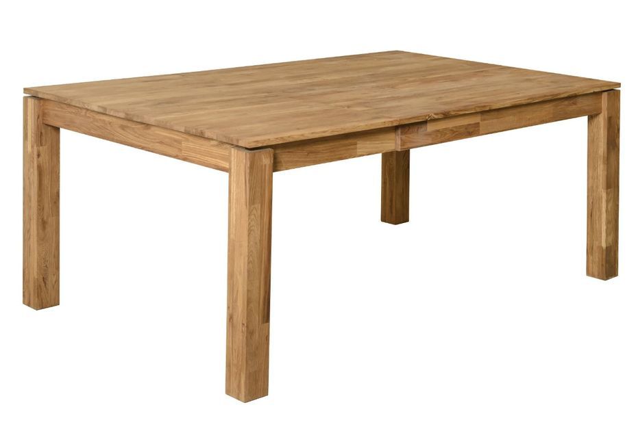 Table à manger extensible carrée en bois de chêne massif naturel 120 à 180 cm Loka - Photo n°6