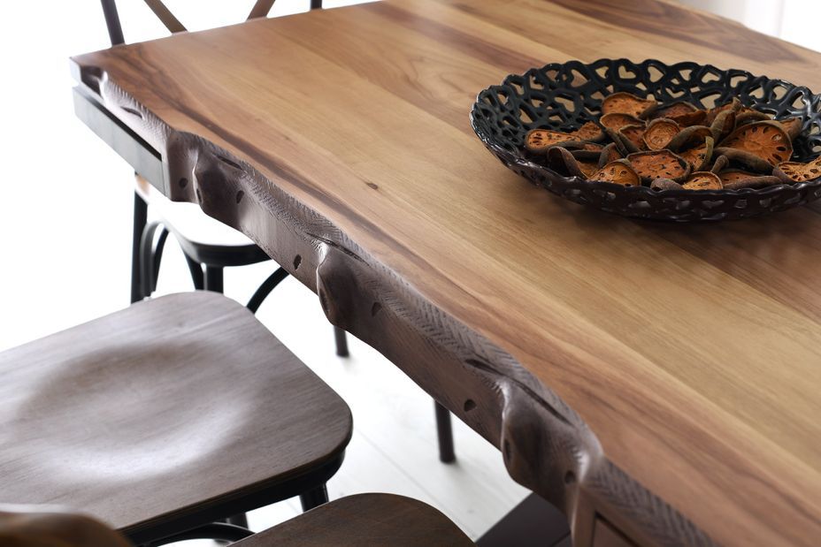 Table à manger extensible industrielle koby 130/190 cm - Photo n°5