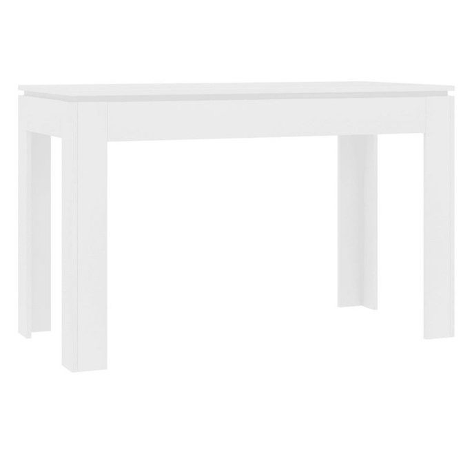 Table à manger rectangulaire bois blanc Jonan 120 cm - Photo n°1