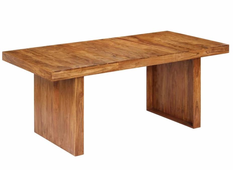 Table à manger rectangulaire bois d'acacia massif Marka 180 - Photo n°1