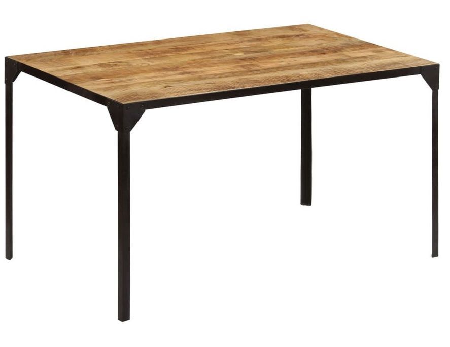 Table à manger rectangulaire bois de manguier Nora 140 cm - Photo n°1