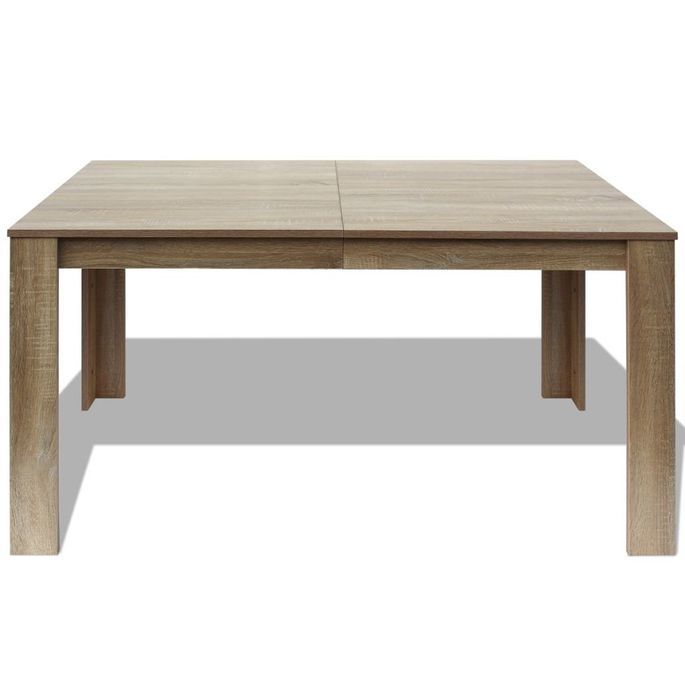 Table à manger rectangulaire bois naturel Dimer 140 cm - Photo n°1