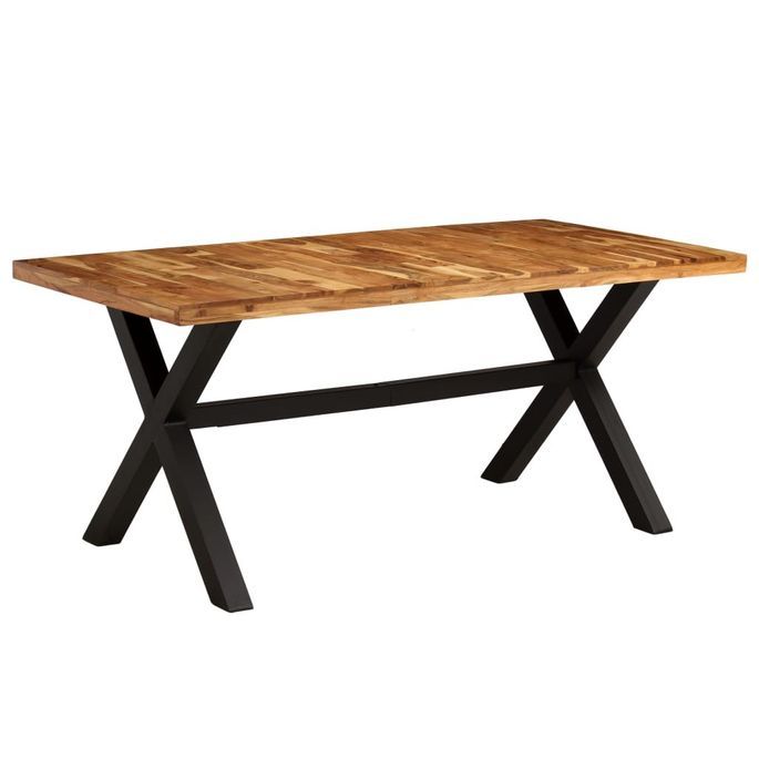 Table à manger rectangulaire et 6 chaises bois de manguier Barina - Photo n°2