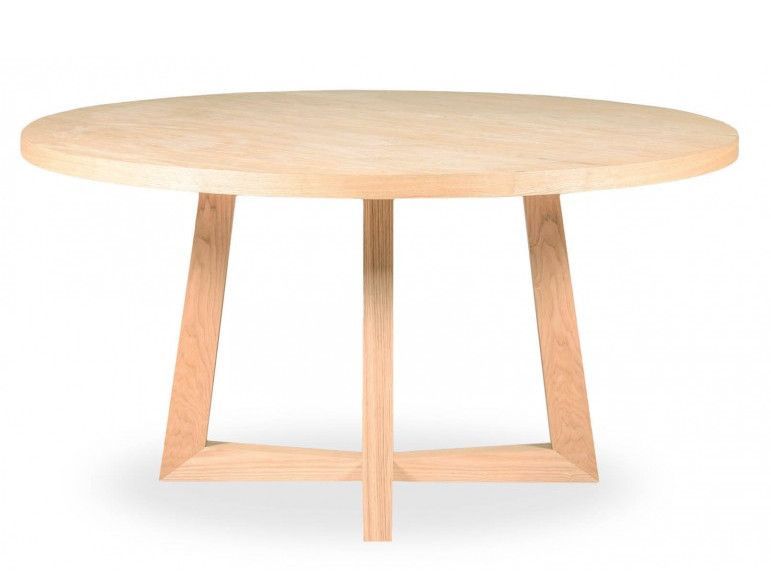 Table à manger ronde bois de frêne clair Tima 115 cm - Photo n°2
