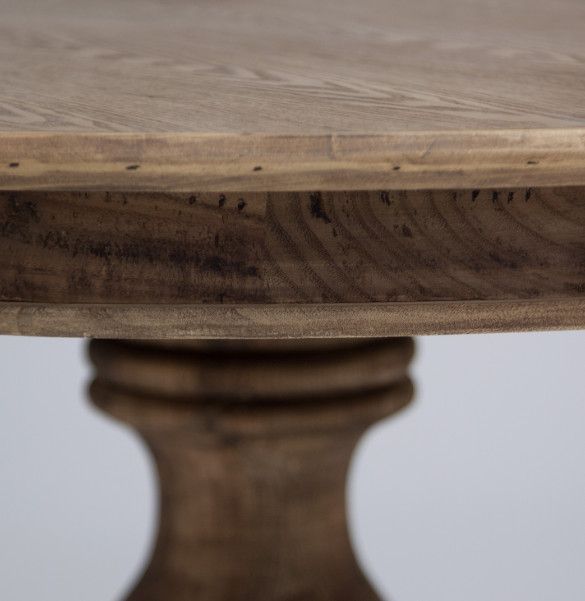 Table à manger ronde bois massif clair Mitap 100 cm - Photo n°2