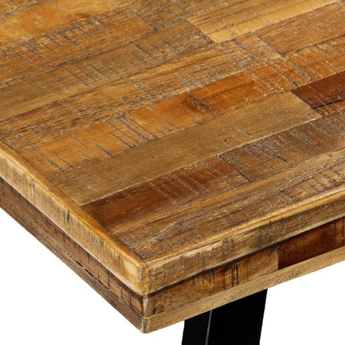 Table à manger teck recyclé polie et laquée Kouma 180 cm - Photo n°2
