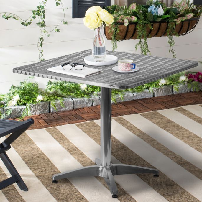 Table carrée pliante en aluminium pour bar et restaurant 70 cm - Photo n°4