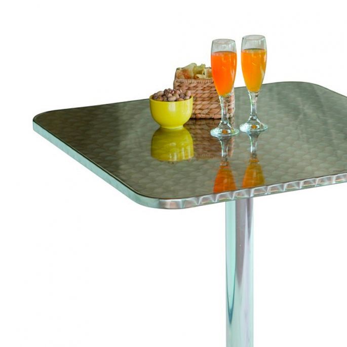 Table carrée pliante en aluminium pour bar et restaurant 70 cm - Photo n°8
