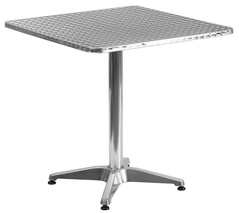 Table carrée pliante en aluminium pour bar et restaurant 70 cm - Photo n°1