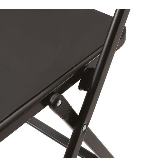 Table console extensible et 12 chaises métal anthracite et bois gris ciment Zinka - Photo n°5