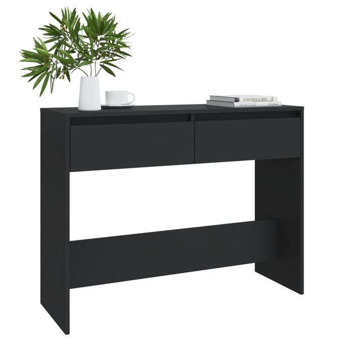Table console Noir 100x35x76,5 cm - Photo n°3