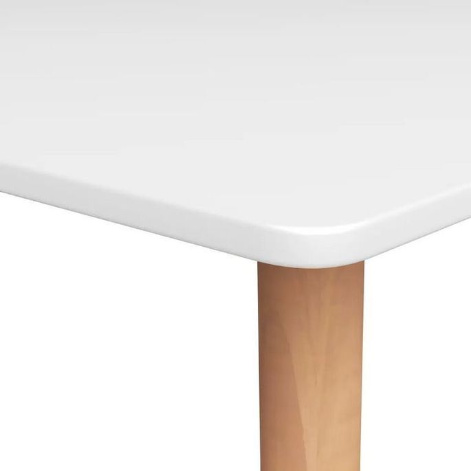 Table de bar bois blanc et pieds métal bois clair Locko 120 cm - Photo n°4