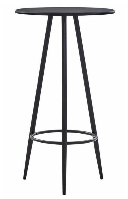 Table de bar ronde bois et pieds métal noir Akira D 60 cm - Photo n°1