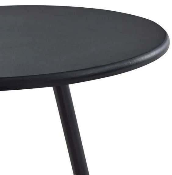 Table de bar ronde bois et pieds métal noir Akira D 60 cm - Photo n°3