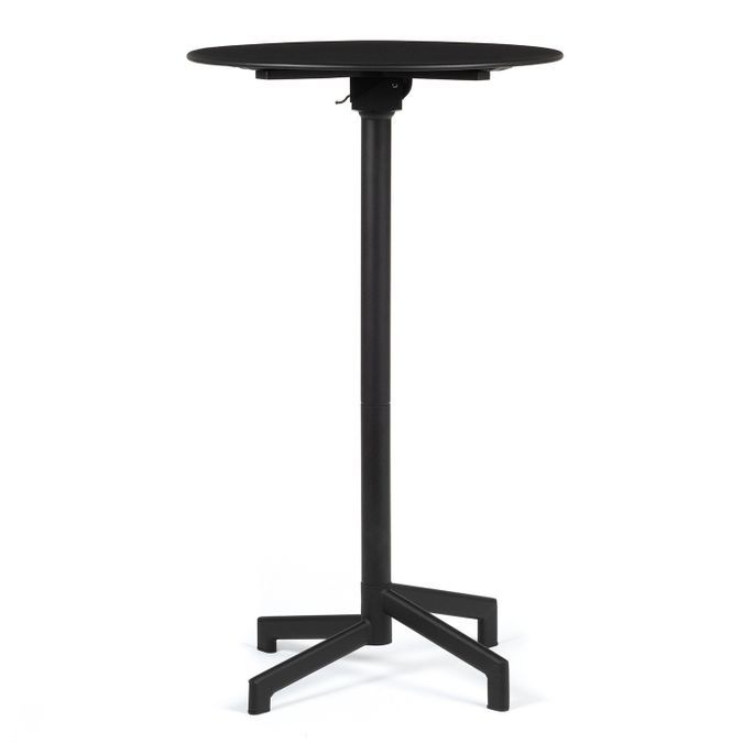 Table de bar ronde réglable acier noir mate Snook 60 cm - Photo n°2