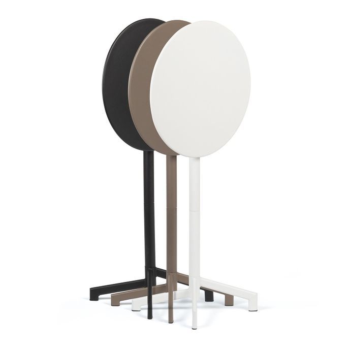 Table de bar ronde réglable acier noir mate Snook 60 cm - Photo n°6