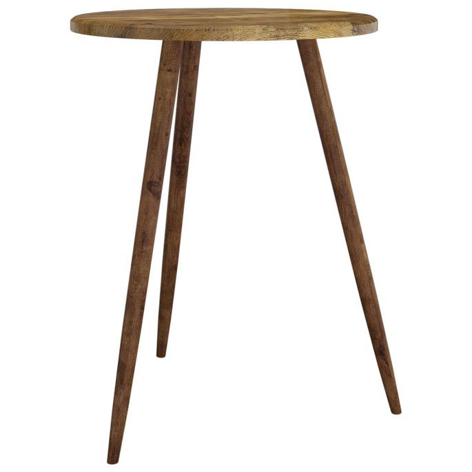 Table de bistro Marron foncé Ø60x76 cm MDF et fer - Photo n°2