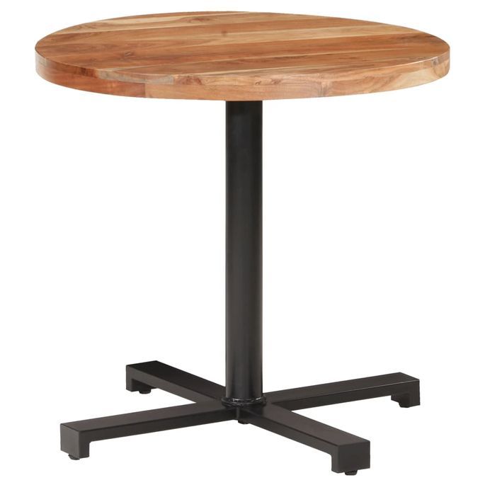 Table de bistro Ronde Ø80x75 cm Bois d'acacia massif - Photo n°9