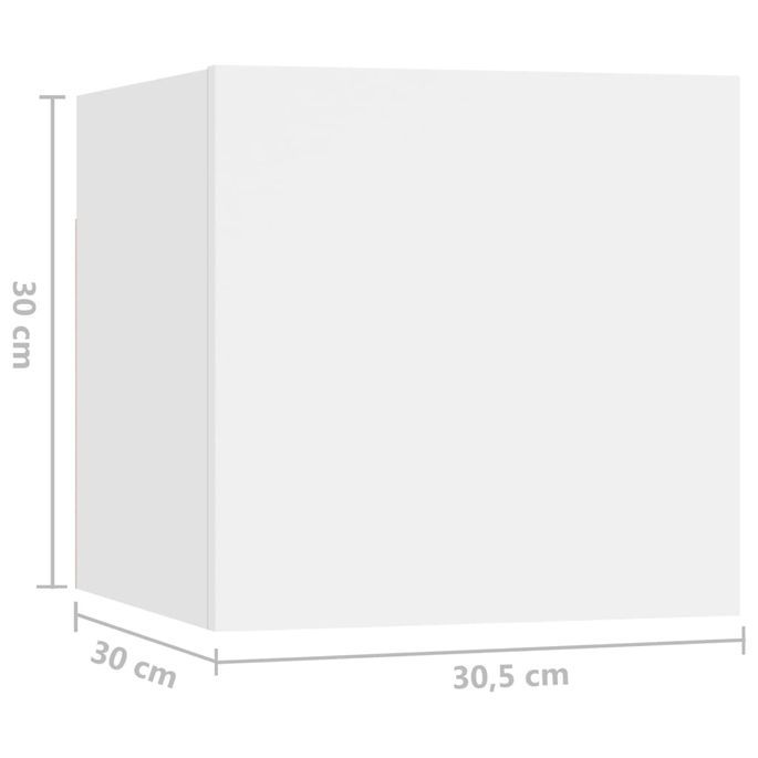 Table de chevet Blanc 30,5x30x30 cm - Photo n°9