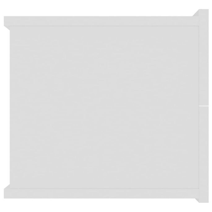 Table de chevet Blanc 40 x 30 x 30 cm - Photo n°5