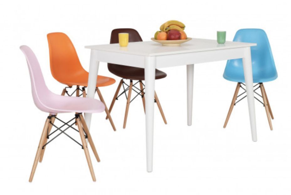 Table de cuisine blanche 6 places Kouby 110 cm - Photo n°3